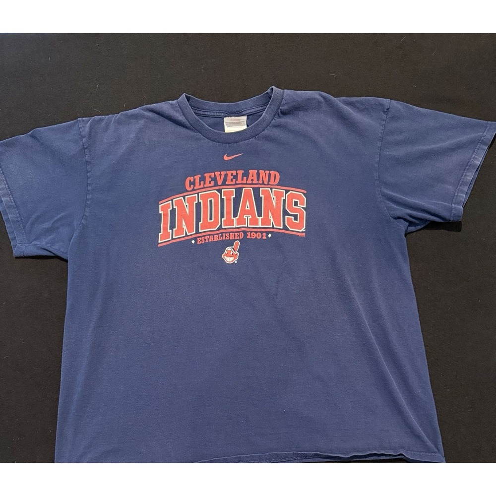 Cleveland Indians Vintage Nike Center Swoosh Established 1901 Men's XXL